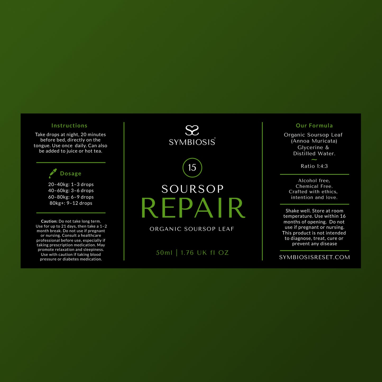 Soursop Repair Organic Soursop Leaf Drops